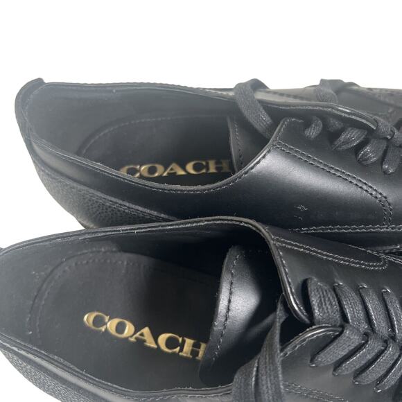 New Coach Black Wing Derby Dress Shoes Size 11 1/2 main image 8